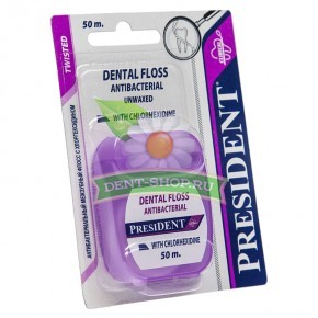 President  Dental Floss Antibacterial   , 50 