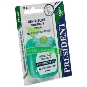 President Dental Floss Fresh Breath,  , 50 