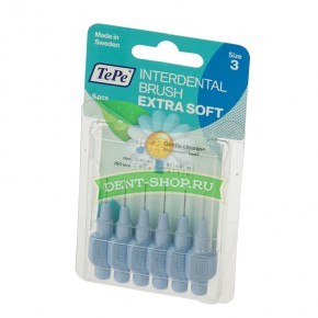 TePe Interdental Brush extra soft 0.6  Blue